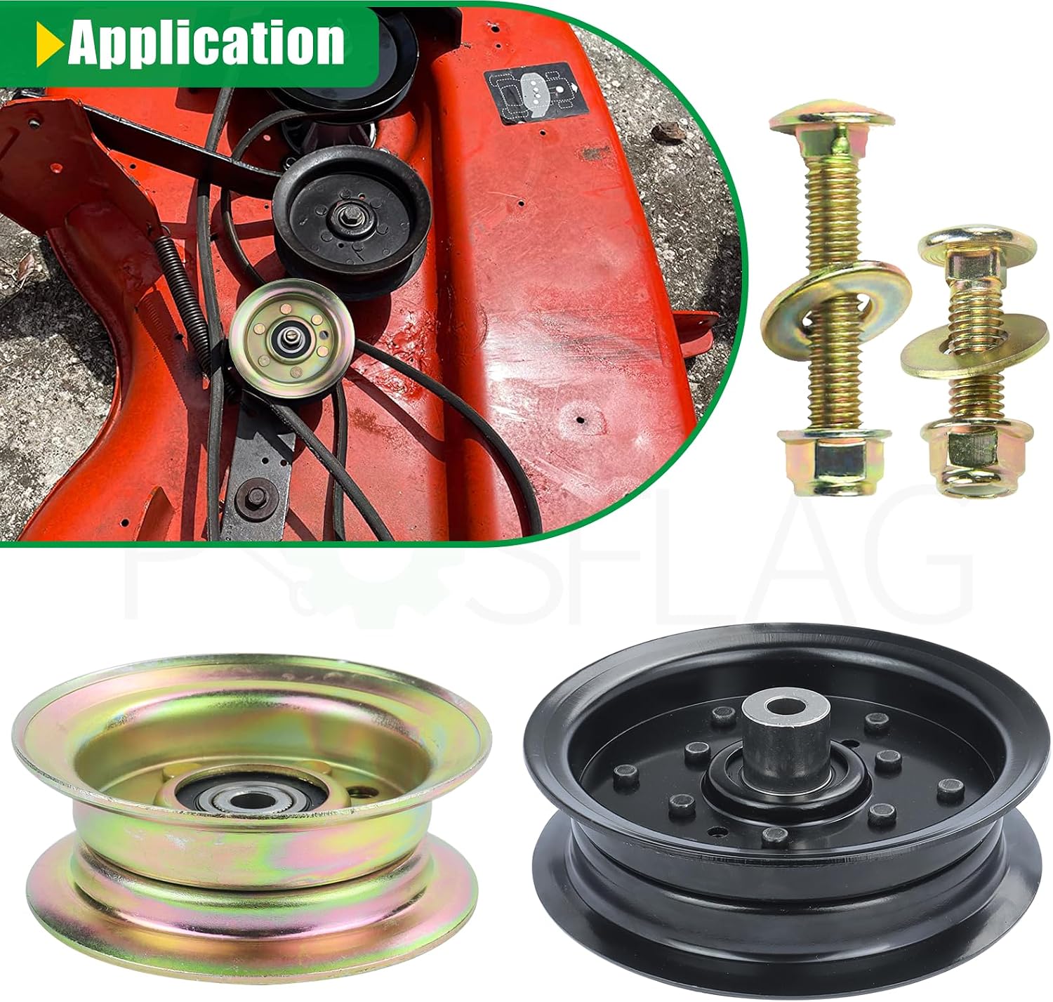 532196106 Husqvarna Idler Pulley with 532177968 Husqvarna Idler Pulley Replaces 197379 193197 177968 196106 532193197 532197379 for YTH18542 YTH22V46 Z248F YTH2348 YTH24K48 YTH20K46 Tractors