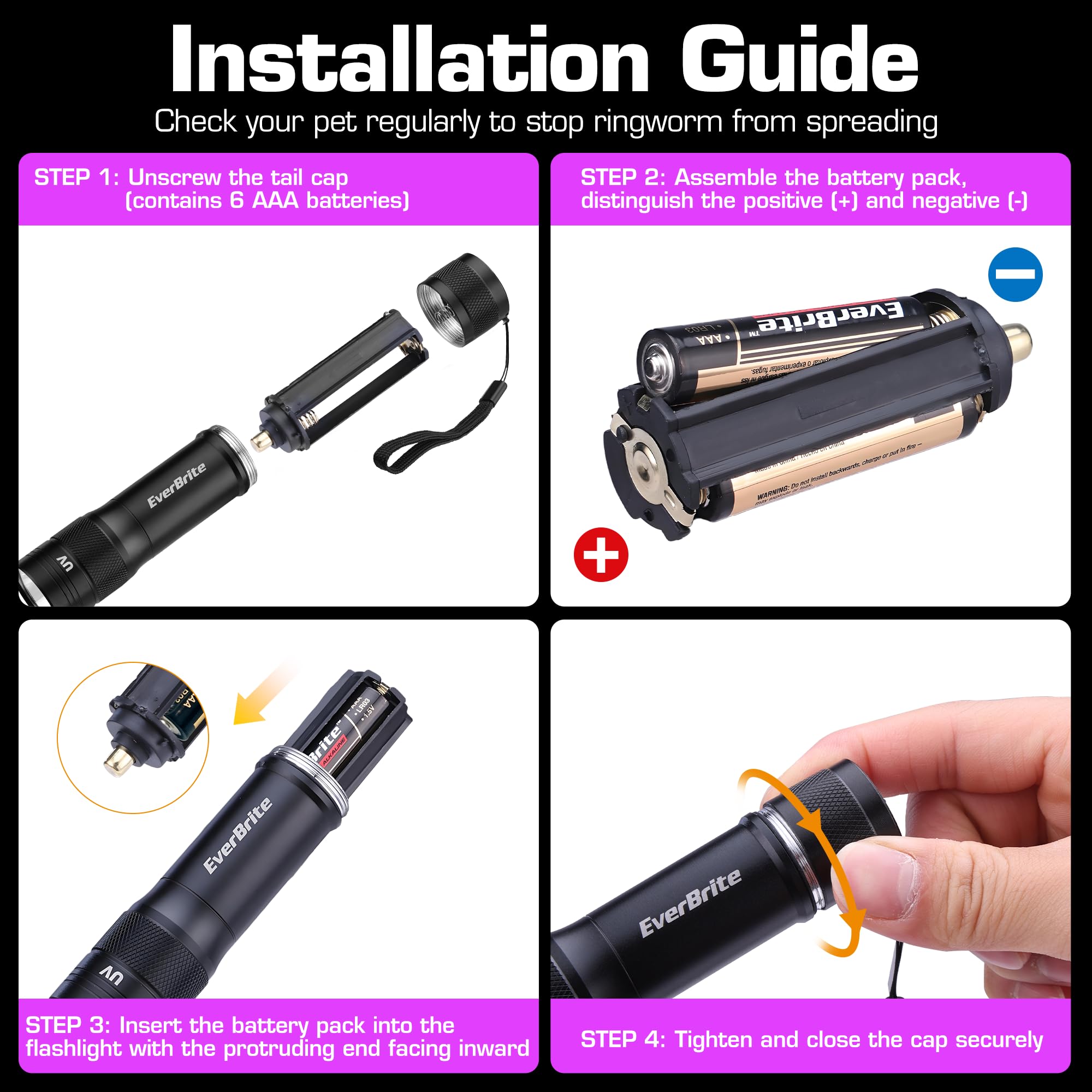 Majome UV Pen Torch UV 365nm Lampe de poche UV Source de LED Lumière noire Mini lampe à
