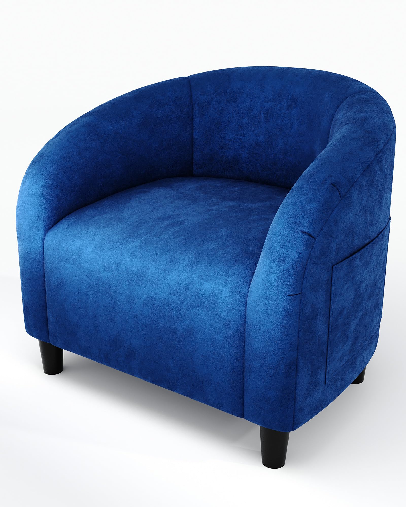 GarveeHome Accent Chair Armchair for Living Room Barrel Club Chair with Soft Padded Seat & Sturdy Legs for Bedroom Waiting Room Reception Chairs(Navy