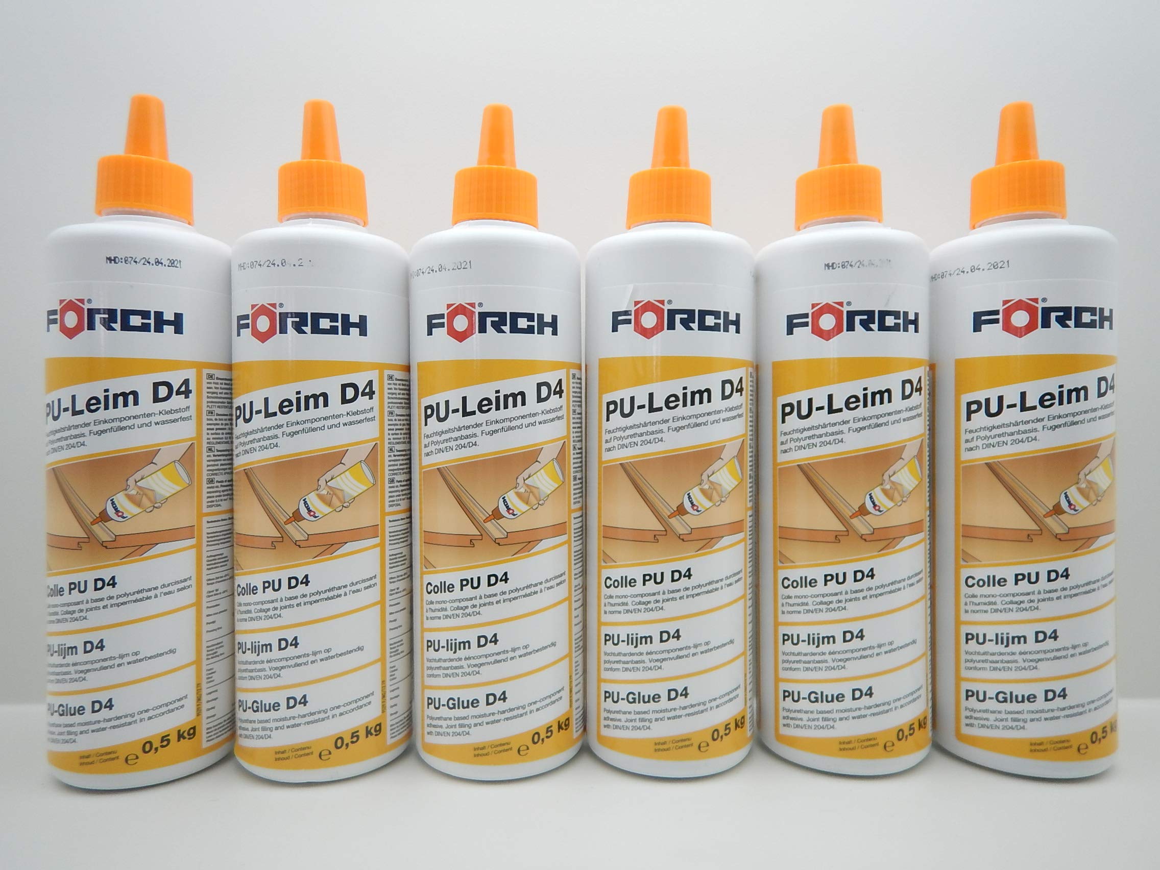 FÖRCH LEIM HolzLEIM PU D4 - Plástico reactivo, 500 g (6)