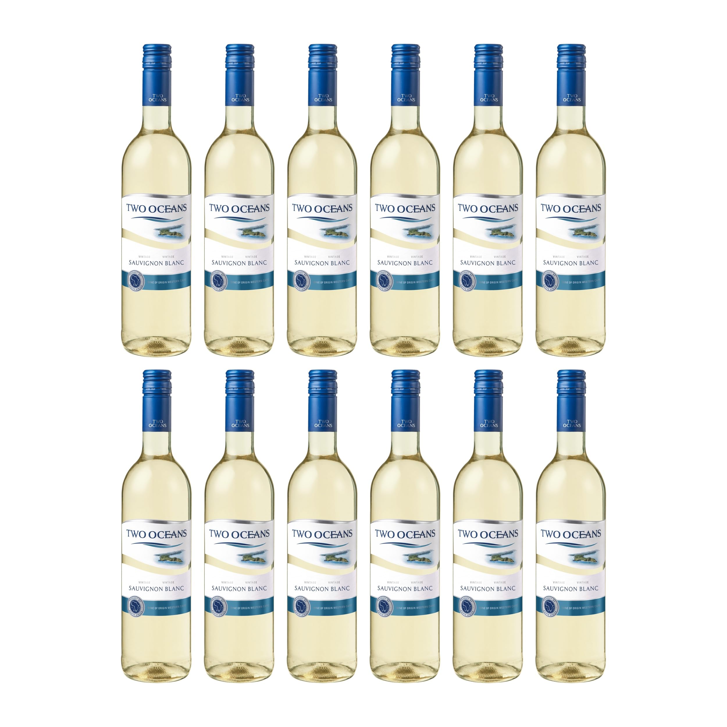Two Oceans Sauvignon Blanc Weisswein Weiss Trocken Südafrika inkl. FeinWert E-Book (12 x 0.75 l)