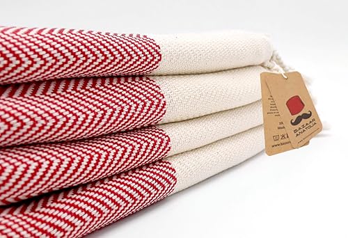 Vista 306 de Bazaar Anatolia Juego de 2 toallas de mano turcas para baño, 39 x 19 pulgadas, algodón, toallas de mano decorativas para cocina, té, yoga, cara