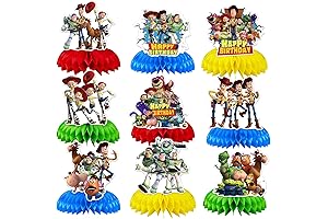 9PCS Honeycomb Decoration Centerpieces for Toy Party Supplies