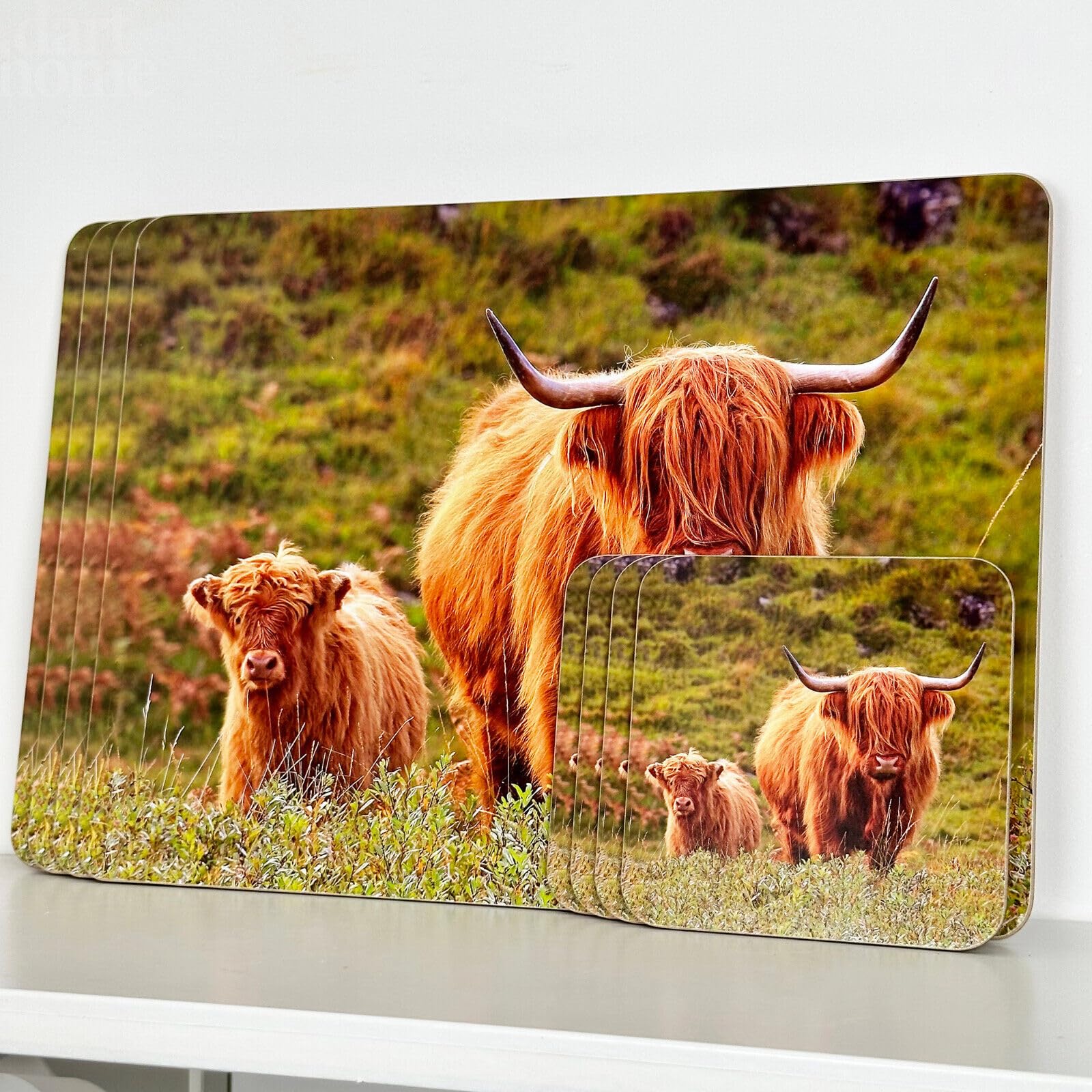 The Leonardo Collection Highland Cow Placemats Set Of 4