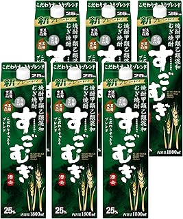合同酒精 すごむぎ 25% 1800mlパック [ 焼酎 25% 日本 1.8L×6本 ]