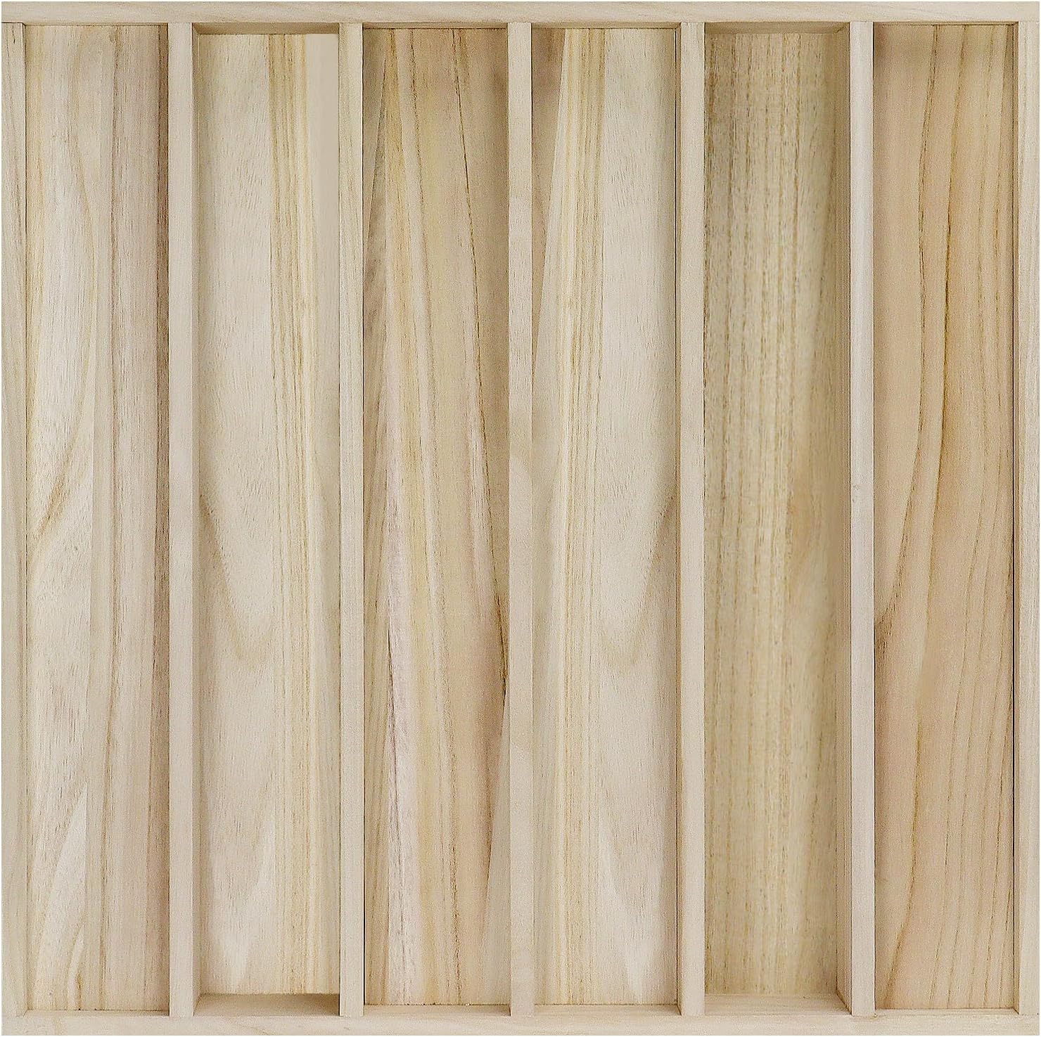 BXI Wood Sound Diffuser - 24 X 24 X 2.8 Inches Thick Acoustic Diffusion Panels Add Listening Room Musical Liveliness, Quadratic Residue Diffusor for Wall and Ceiling Acoustical Treatment (1D)