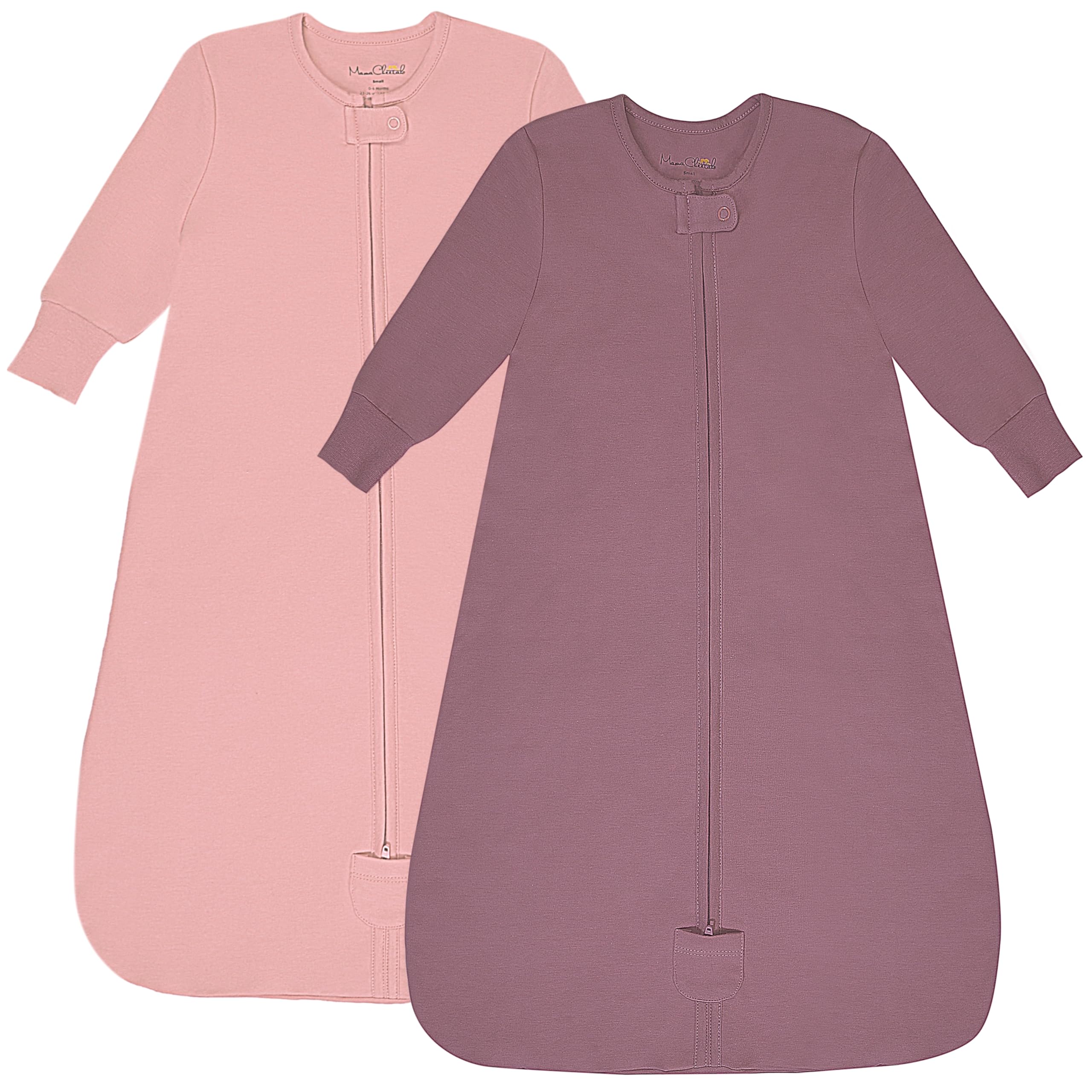 Mama Cheetah Baby Sleep Sack with Sleeves, 0.5 TOG Organic Cotton Wearable Blanket and Two-Way Zipper, Swaddle Transition Long Sleeve Sleeping Bag for