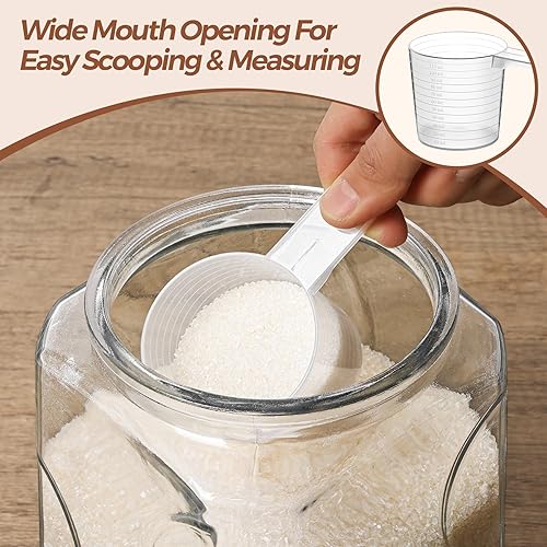 Miniatura 5 de ComSaf Tarros de vidrio de 78 onzas con tapas, recipientes grandes de almacenamiento de alimentos de vidrio de 2.4 cuartos de galón con tapas,