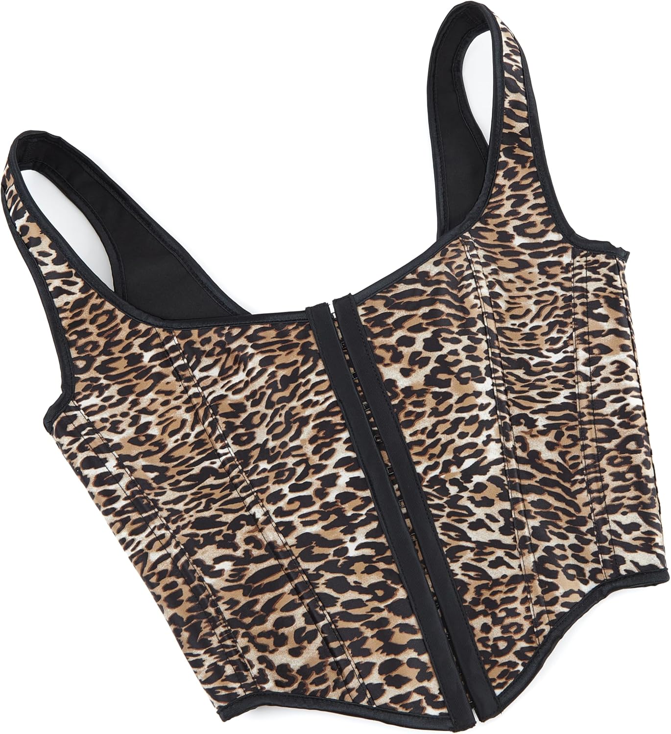 Women's Leopard-Print Bustier-Corset-Tops - Sexy Cheetah Corset Gothic Sleeveless Shapewear Bodysuit Going-Out-Top - Image 3