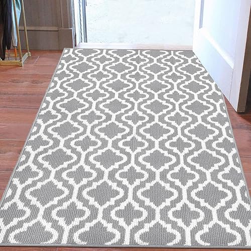 Miniatura 32 de HEBE Tapete para puerta interior, 20 x 32 pulgadas, antideslizante, para puerta delantera, lavable, atrapador de suciedad para entrada, tapete