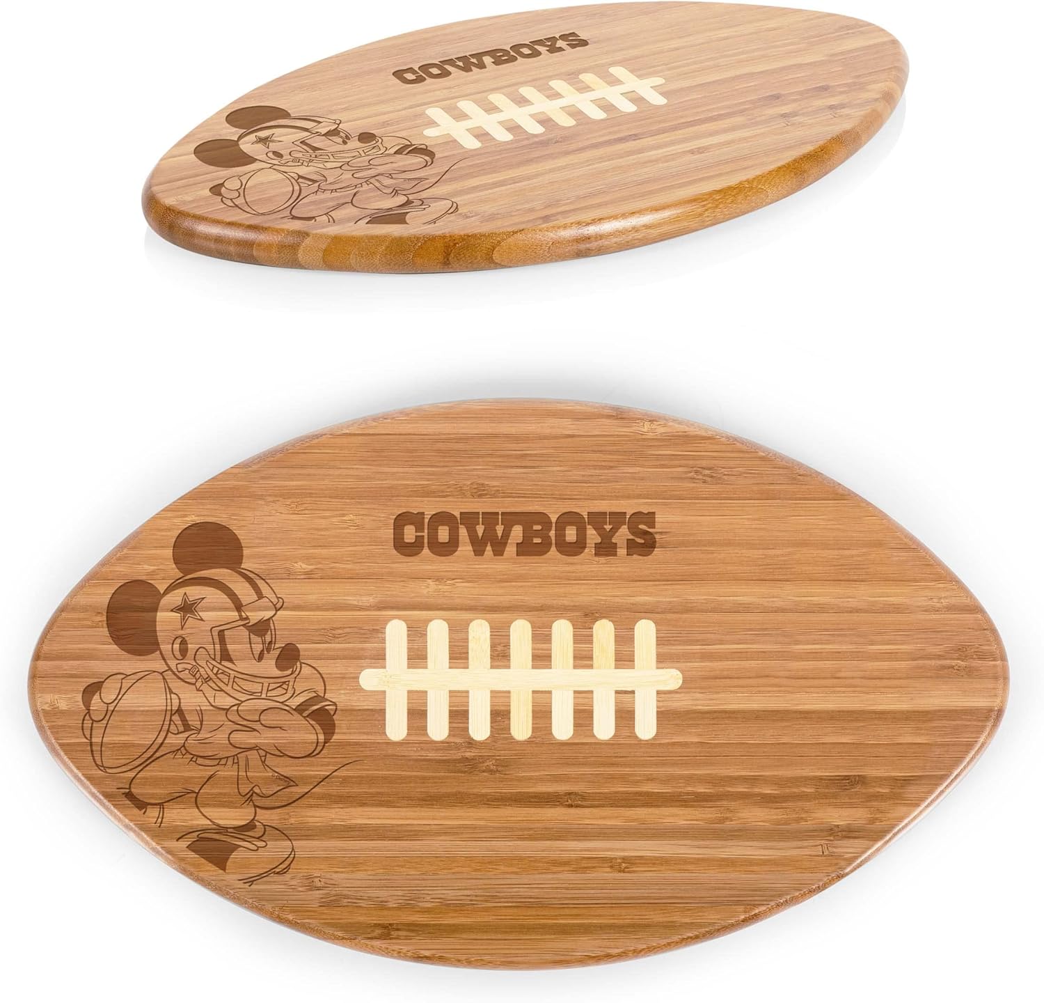 PICNIC TIME NFL unisex-adult NFL Mickey Touchdown! Football Cutting Board & Serving Tray
