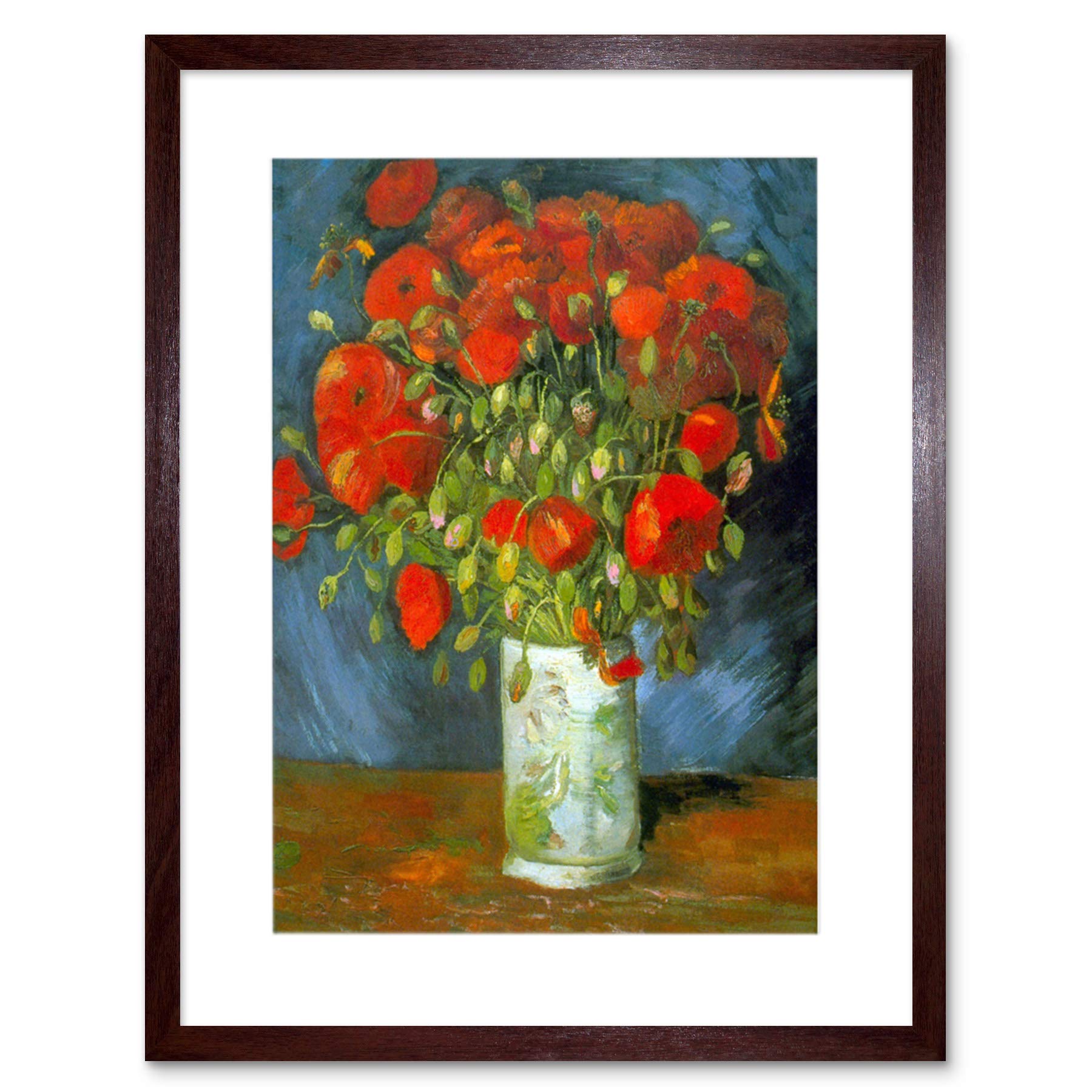 Wee Blue Coo Painting Van Gogh Red Poppies Old Master Framed Wall Art Print