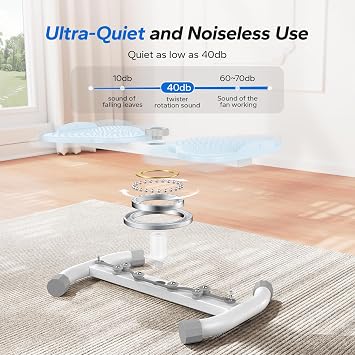 MERACH Waist Twister Machine Exercise, Ab Twist Board with 300 lbs Weight Capacity, Abs Workout for Slim Waist and Core Ab Exercise, Noiseless Home Gym Equipment for Women Men