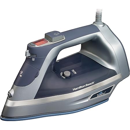 Amazon.com: Hamilton Beach Plancha de vapor y vaporizador vertical con  suela Durathon resistente a los arañazos, 1800 vatios, control de  temperatura digital, cable retráctil, apagado automático de 3 vías,  antigoteo, autolimpieza (19901) :