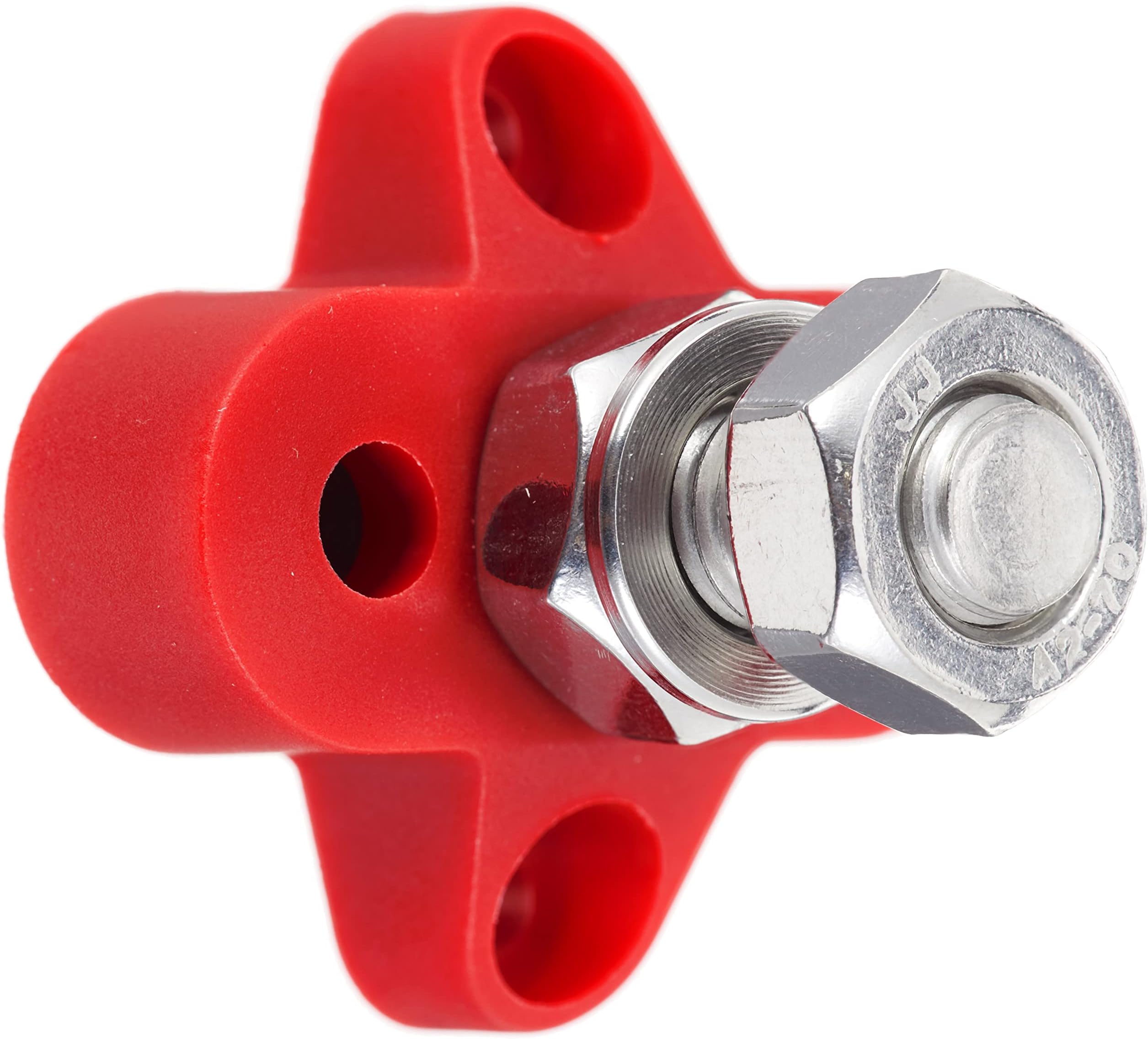 INSTALLBAY - Red M10 Single Terminal Stud - 3/8 Inch (IB-SRM10)
