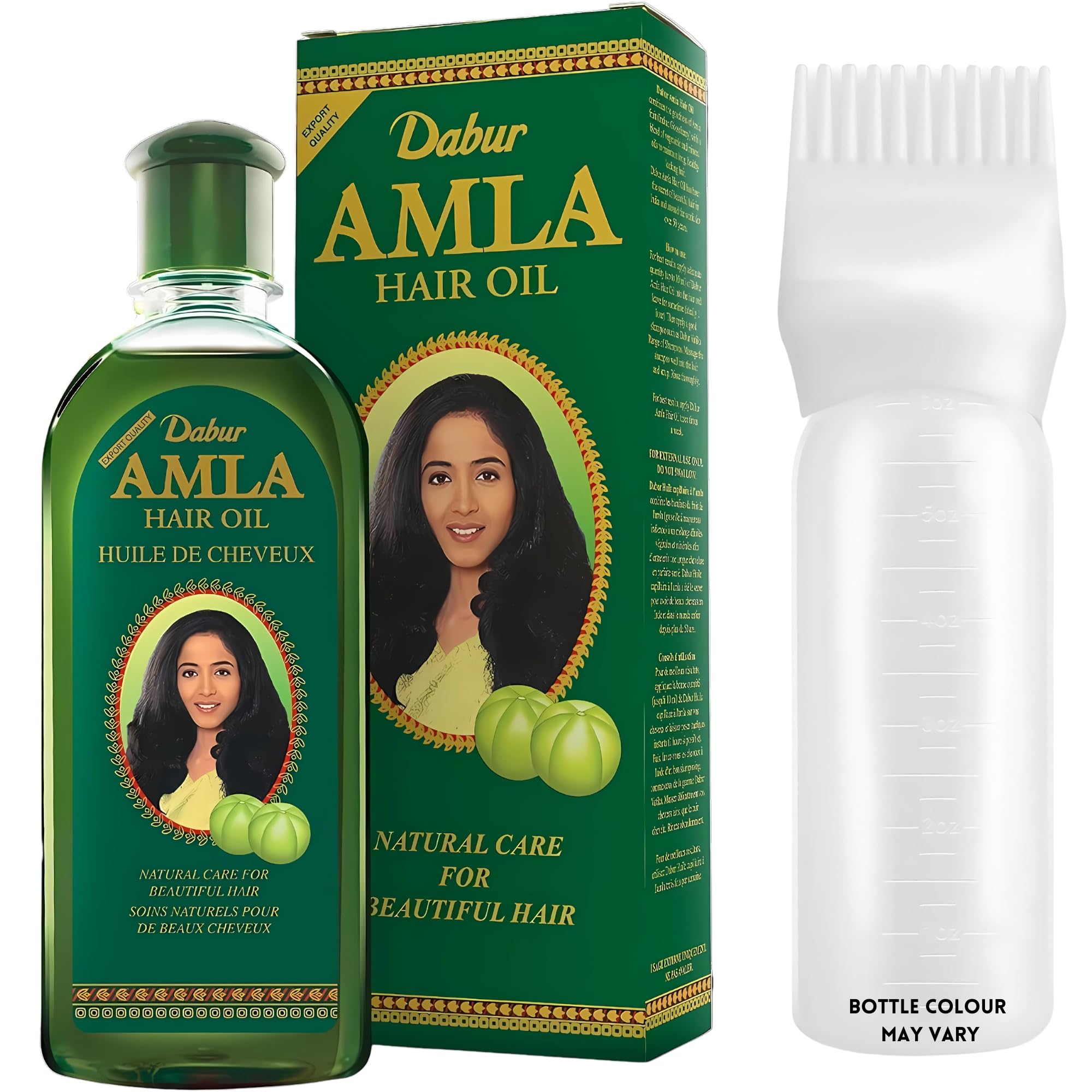 Amla Hair Oil Bundle - Growth Oil 300ml & Mahn K Collection Oil Applicator Bottle, 300 ml (Pack of 1)