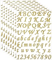 Vista 8 de Spakon 8 hojas de calcomanías de letras de vinilo adhesivas de Navidad, calcomanías de alfabeto autoadhesivas, calcomanías de números para buzón