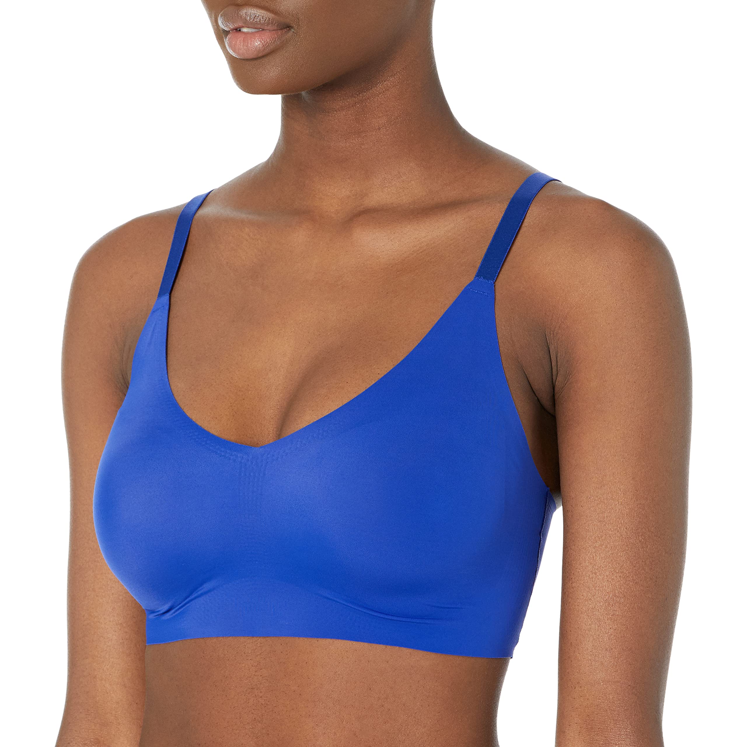 True & Co Sujetador con Tirantes Convertibles triángulo True Body, Opaco, Azul (Laguna Blue), (X-Small) 30-32A/D para Mujer