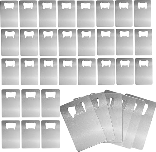 50 unidades de abrebotellas de tarjetas de crédito, abrebotellas de cerveza de acero inoxidable, tarjeta de abrebotellas de plata para boda, fiesta,