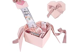 Money Gift Box Pull Out Surprise Pink Money Box for Cash Gift Ideas
