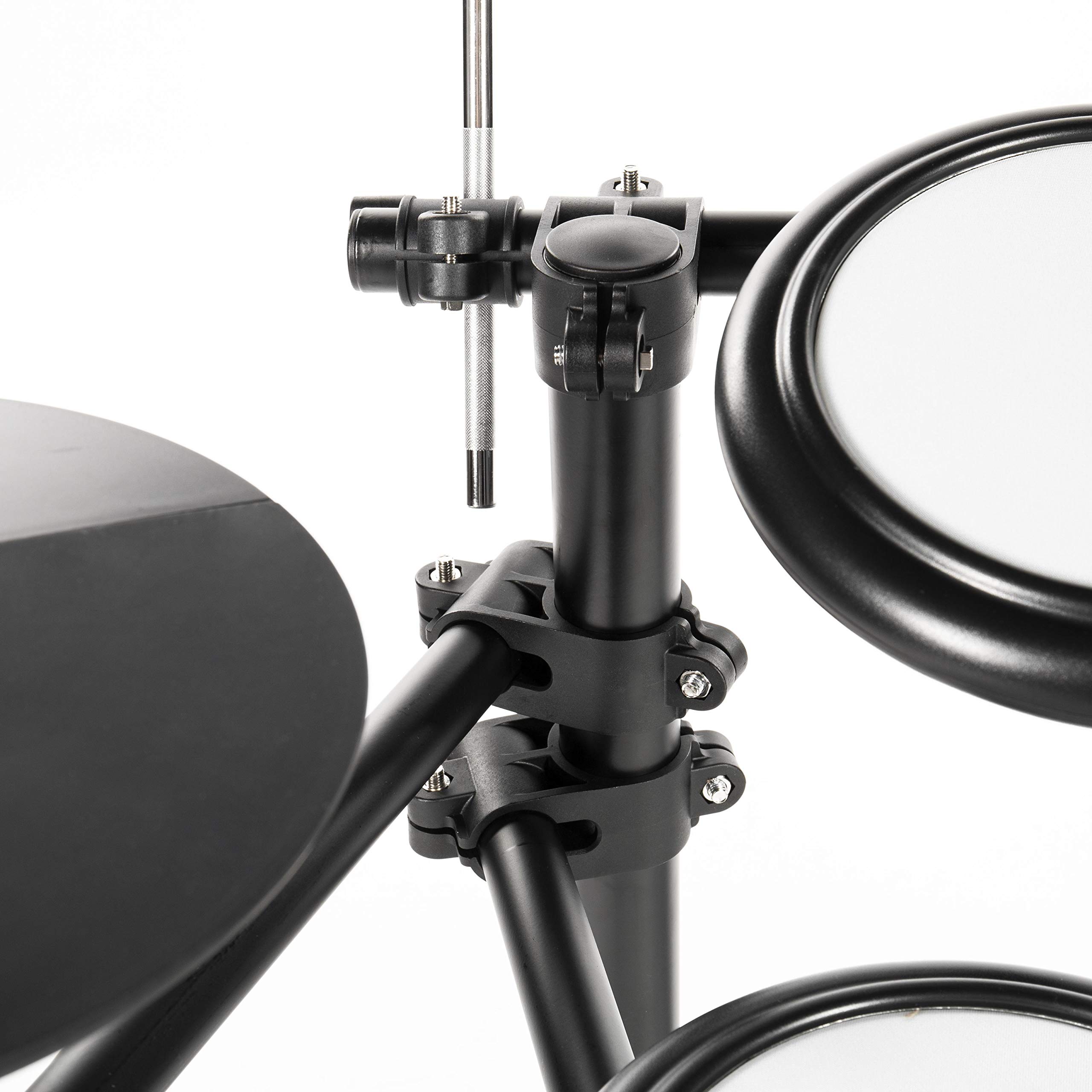 Fame DD-Lite V2 E-Drum Set, Elektronisches Schlagzeug-Set mit 144 Sounds, 12 Drumsets, Aux-Eingang, MIDI, Drumsticks, Drum Key, Mesh Heads, E-Schlagzeug, Schwarz