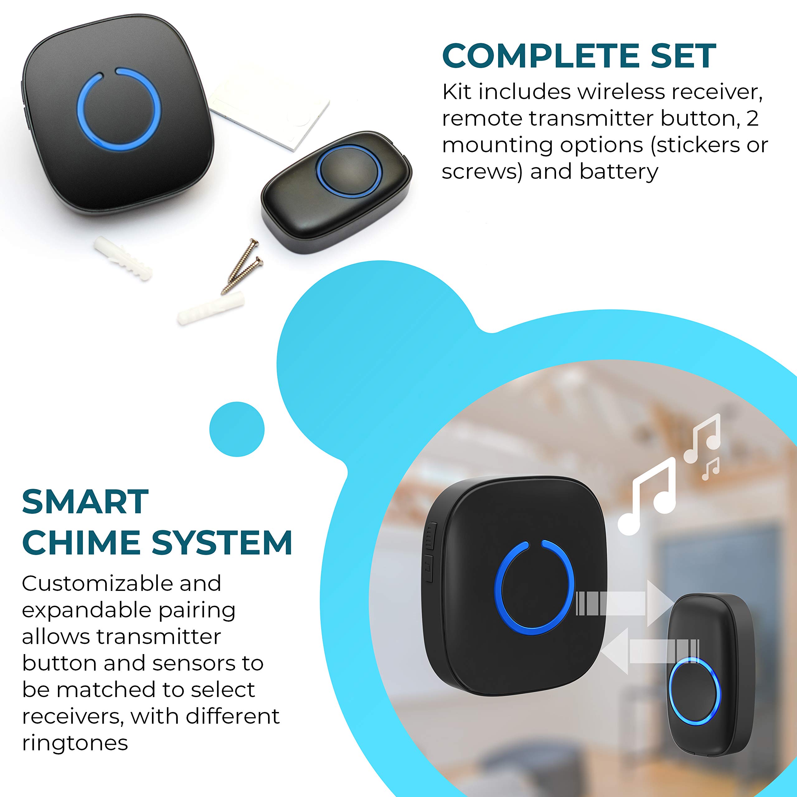 Buy Wireless Doorbell by SadoTech Waterproof Door Bells & Chimes