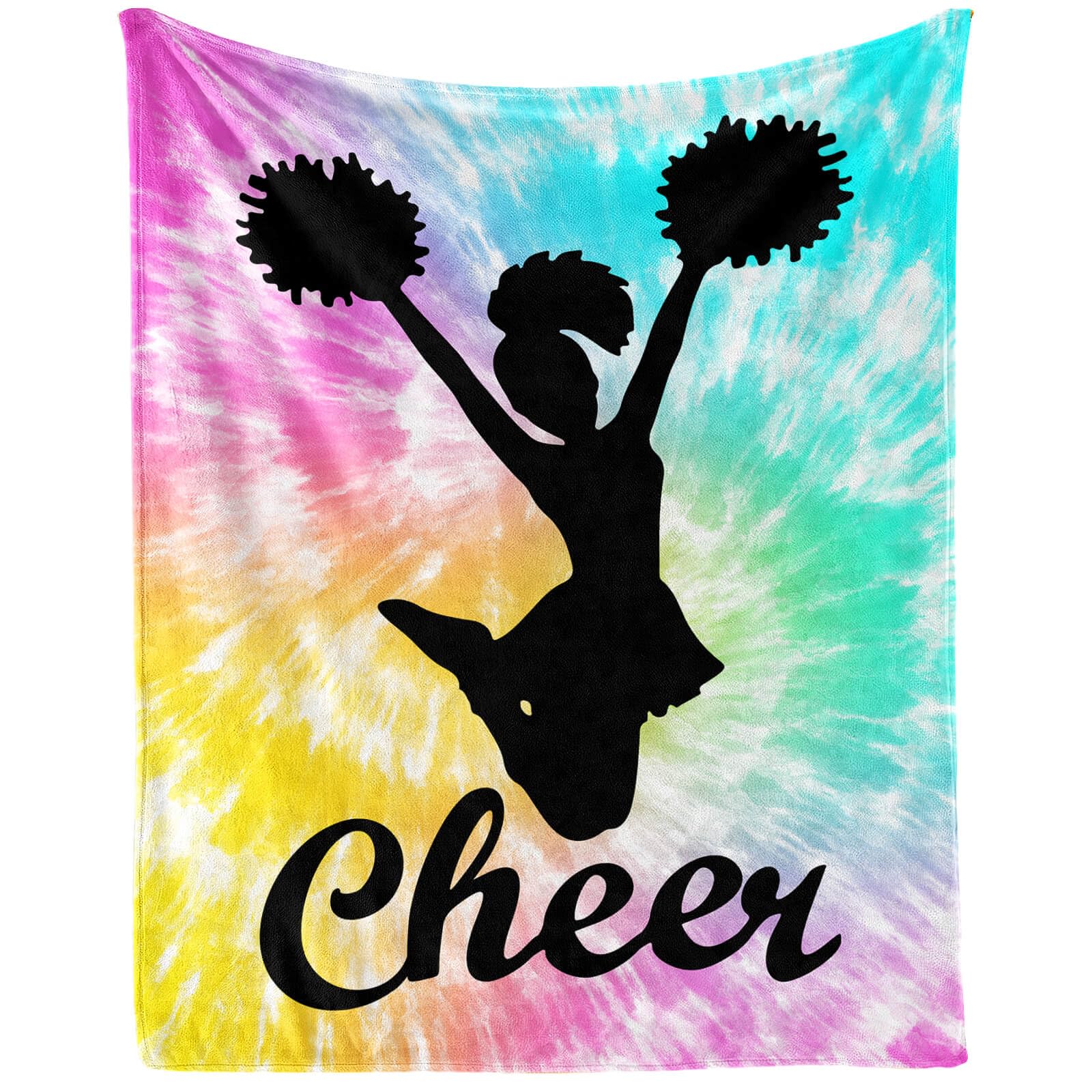 Homieblanket Cheerleader Blanket for Boys Girls, Cute Cheerleading Themed Design Printed Throw Blankets for Kids Lap, Chair Sofa, Warm Soft Cozy Blanket, 40
