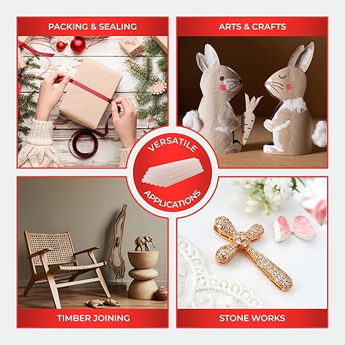 Miniatura 6 de Barras de pegamento termofusible de tamaño mini para pistola de pegamento, 4 pulgadas, color marfil, ideal para reparaciones de manualidades y