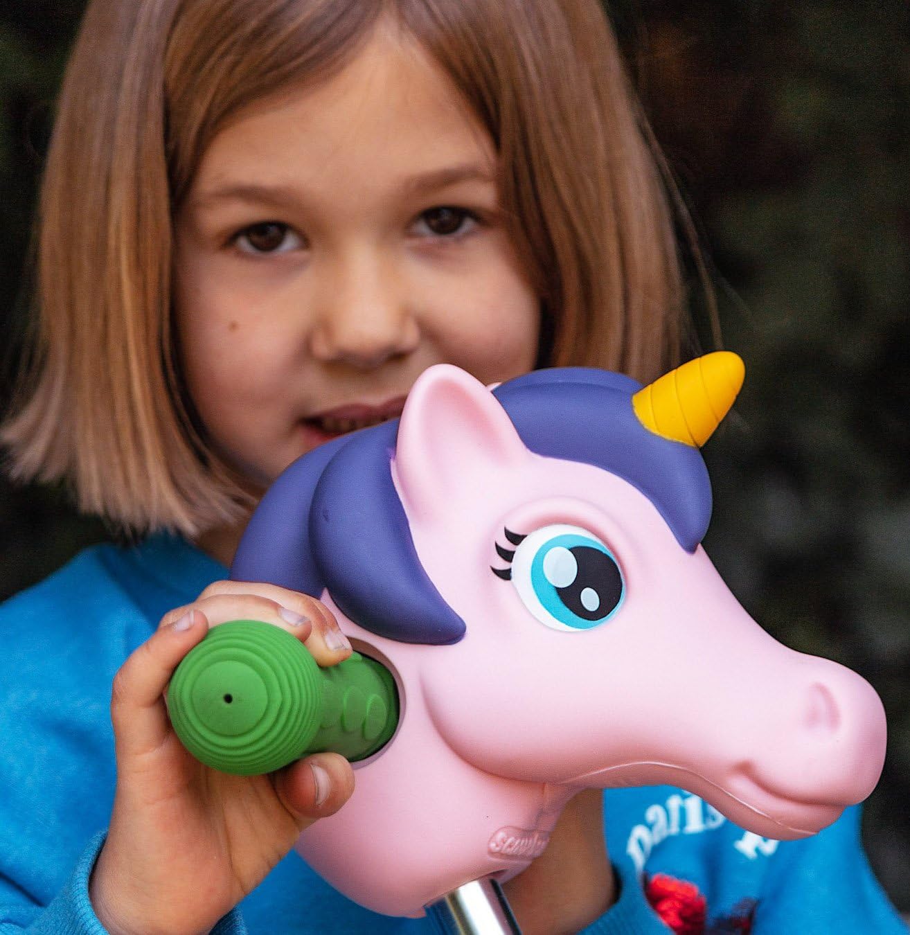 Scootaheadz - Unicorn for Scooter - Micro Kickboard Accessories - Unicorn Head for Children and Toddler Ages 3 and Up - Gift for Girls - Tool Free Installation - Pink and Purple Scooter Buddy