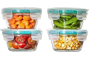 OXO Good Grips 8 Piece Prep, Serve and Store Smart Seal Glass Food Storage Set