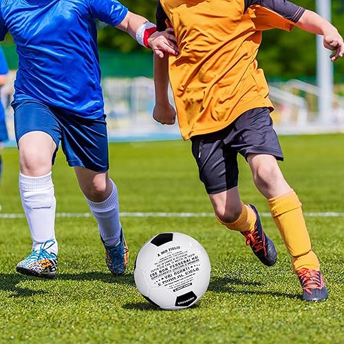 Miniatura 3 de Uloveido Balón de fútbol tradicional blanco y negro de alto rendimiento para hijo, hija, nieto, cumpleaños, Navidad, regalo de cumpleaños, Navidad,