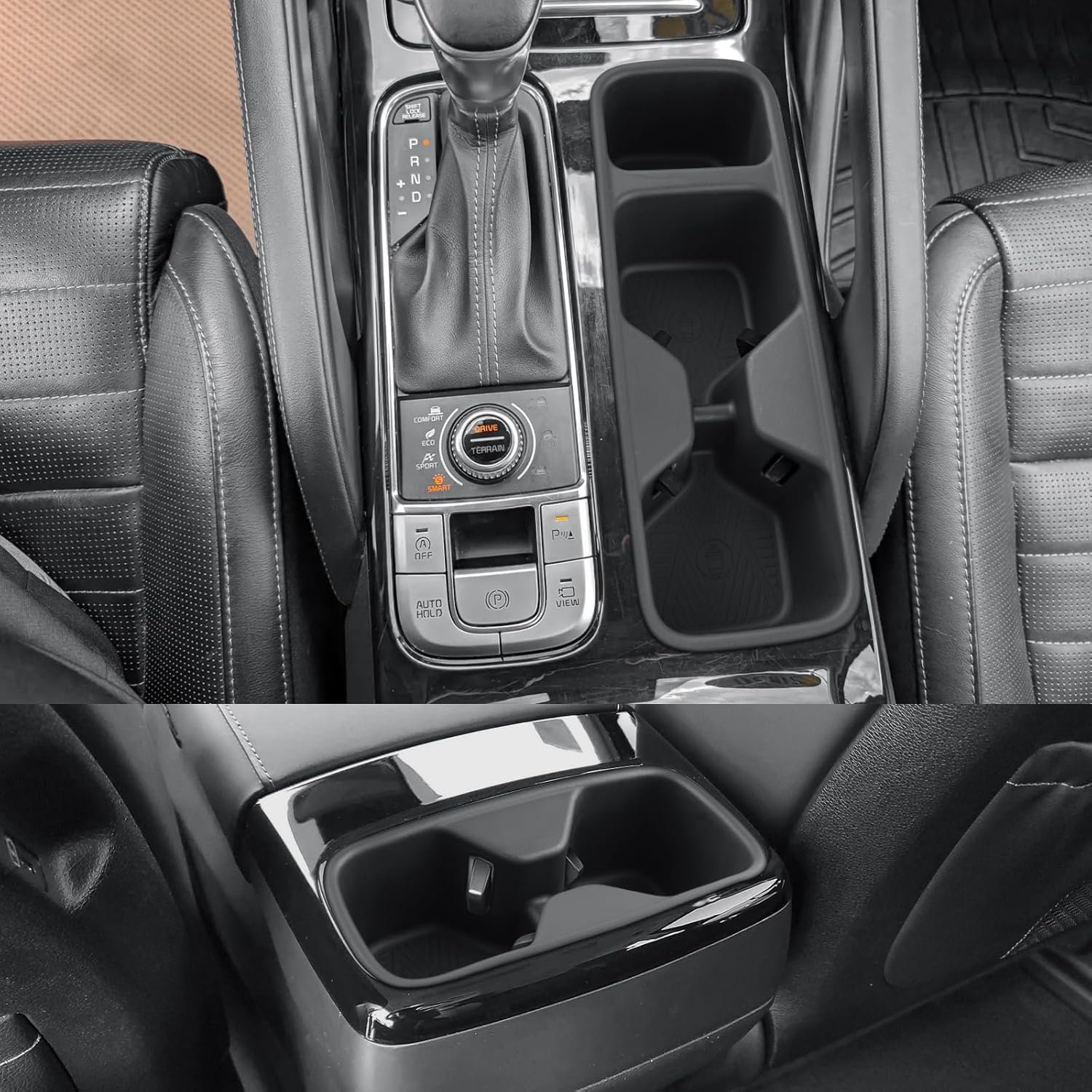 CDEFG 2Pcs for 2025 2026 Kia Telluride Center Console Organizer Trays, for 2025 2026 Telluride Kia Accessories Middle Console Organizer Storage Box