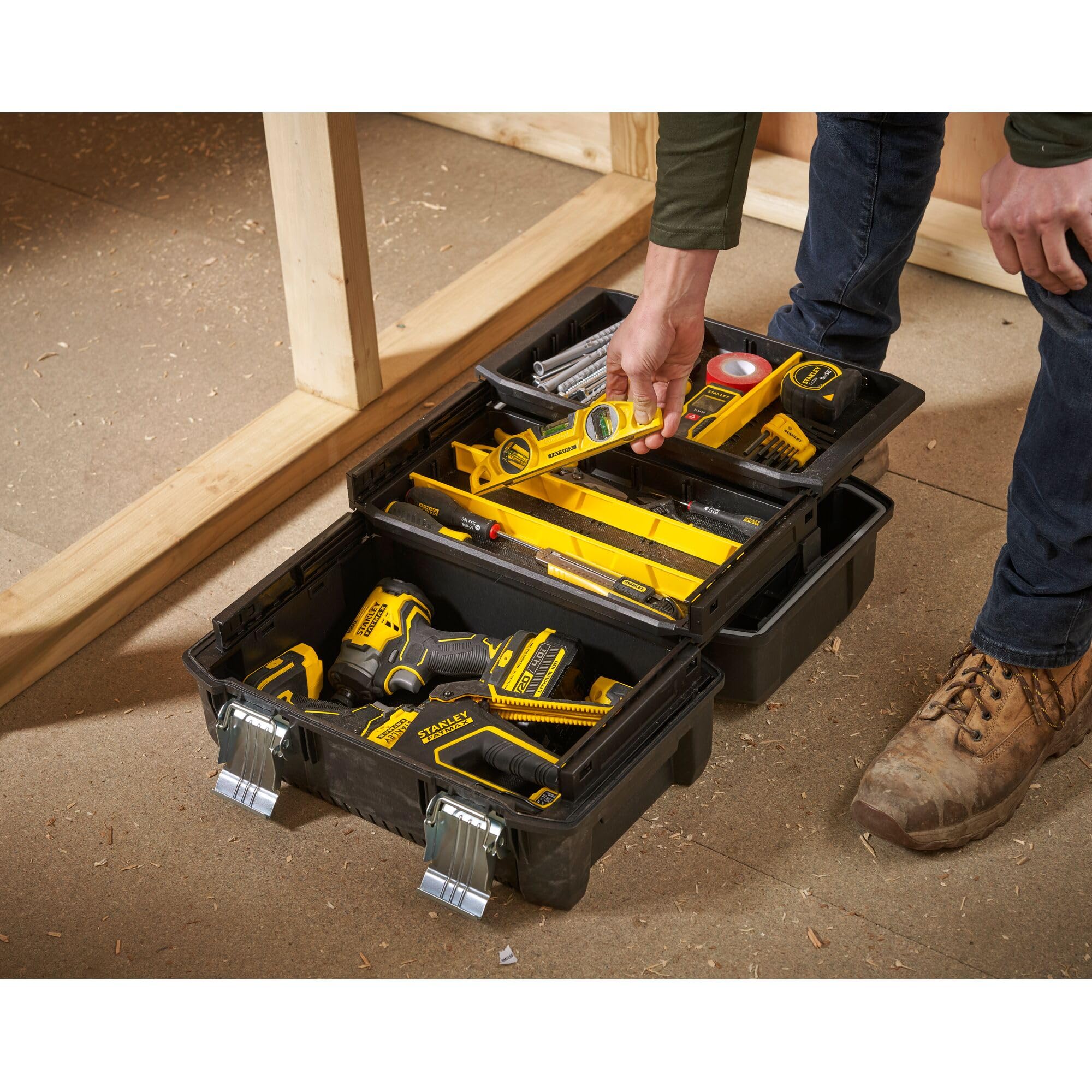 Stanley FMST1-71219 Fat Max Cassetta Porta Utensili, 18", Nero