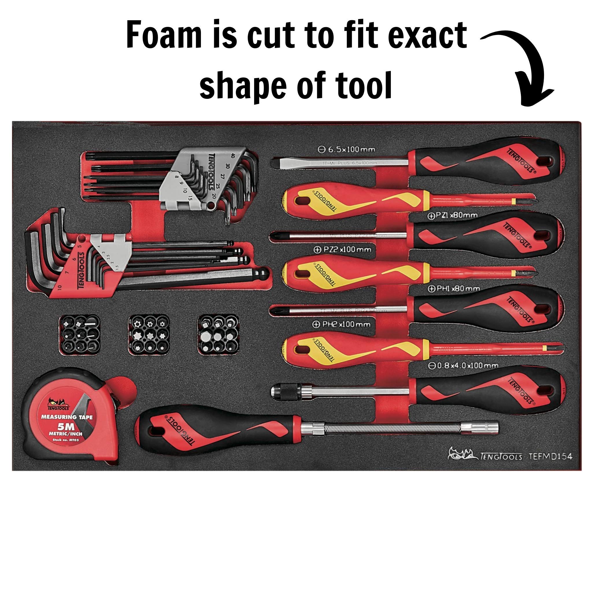 Teng Tools SCE1 - Kit di attrezzi da 118 pezzi, cacciavite, pinza, martello, chiavi e chiavi