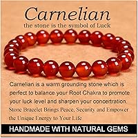Vista 733 de MASSIVE BEADS Pulsera elástica de yoga hecha a mano con piedra natural, cristal curativo, energía, regalos para adultos unisex de 0.157 in, 0.236