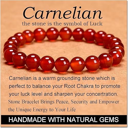 Vista 733 de MASSIVE BEADS Pulsera elástica de yoga hecha a mano con piedra natural, cristal curativo, energía, regalos para adultos unisex de 0.157 in, 0.236