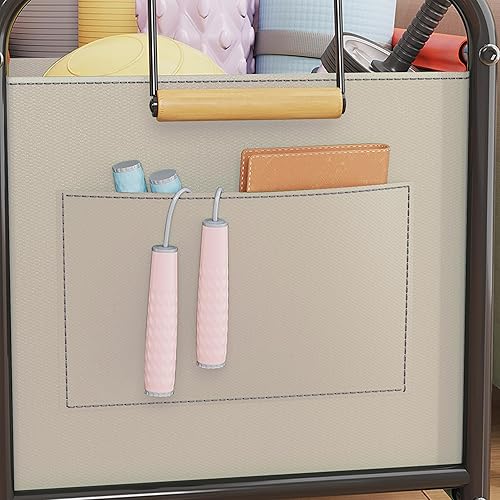 Miniatura 6 de Organizador de juguetes para niños con ruedas para dormitorios, salas de juguetes, salas de juegos, puede contener juguetes, libros, ropa,