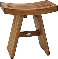 AquaTeak Original 18-Inch Asia Teak Shower Bench - Sustainable Solid Wood Stool for Safe, Stable Bathing