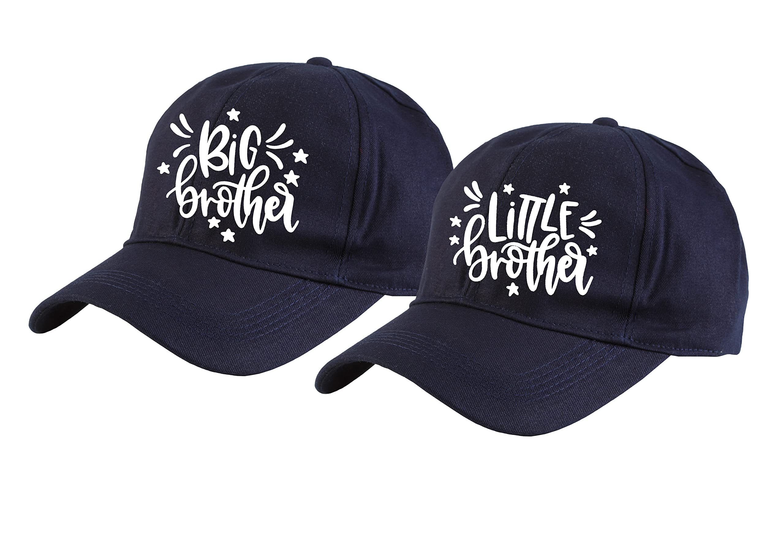 Big Brother & Little Brother Cotton Cap – Blue & Blue Color, Ajustable Strap, Free Size-image-14