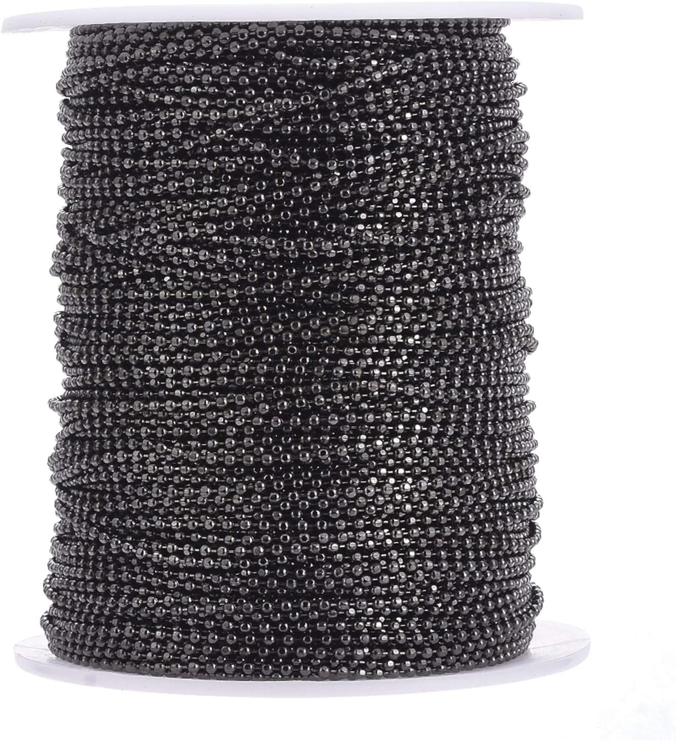 Craftdady 1.5mm Antique Bronze Faceted Ball Bead Chain 301 Feet Brass Round Beaded Link Cable Chains for Necklace Choker Bracelet Earring Jewelry Making