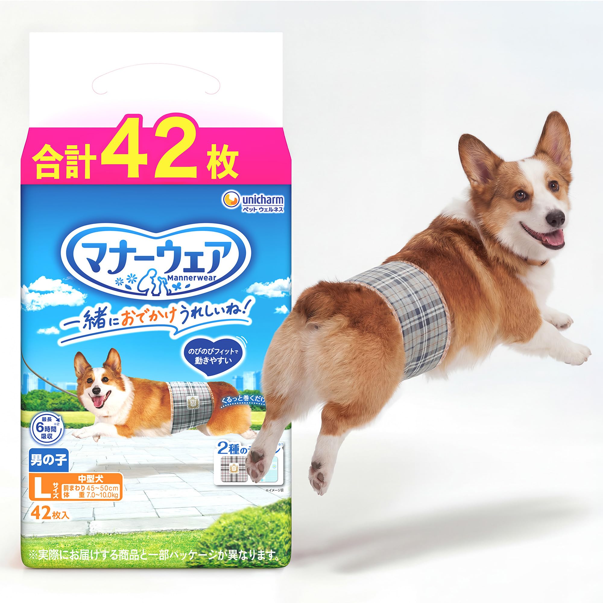 Amazon | マナーウェア 男の子用 L 中型犬 42枚 犬用おむつ Amazon.co