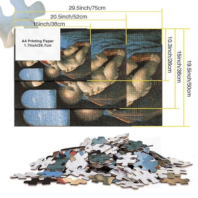 Foto 5 de 7 de Leonardo Da Vinci Puzzle De 1000 Piezas, Puzzle para Adultos, Impossible Rompecabezas Colorido