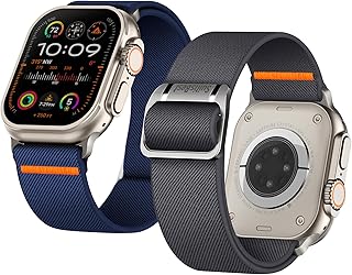 [Suitisbest] コンパチブル アップルウォッチ バンド ナイロン Apple Watch Ultra バンド 49mm 45mm 44mm 42mm スポーツアップルウォッチ Ultra バンド 通気性 Apple Watch 交換用ベルト アウトドア Series Ultra 8 7 6 5 4 3 2 1 SE 調整可 耐衝撃 耐久性 防汗 男性 メンズ （ 2枚セット）