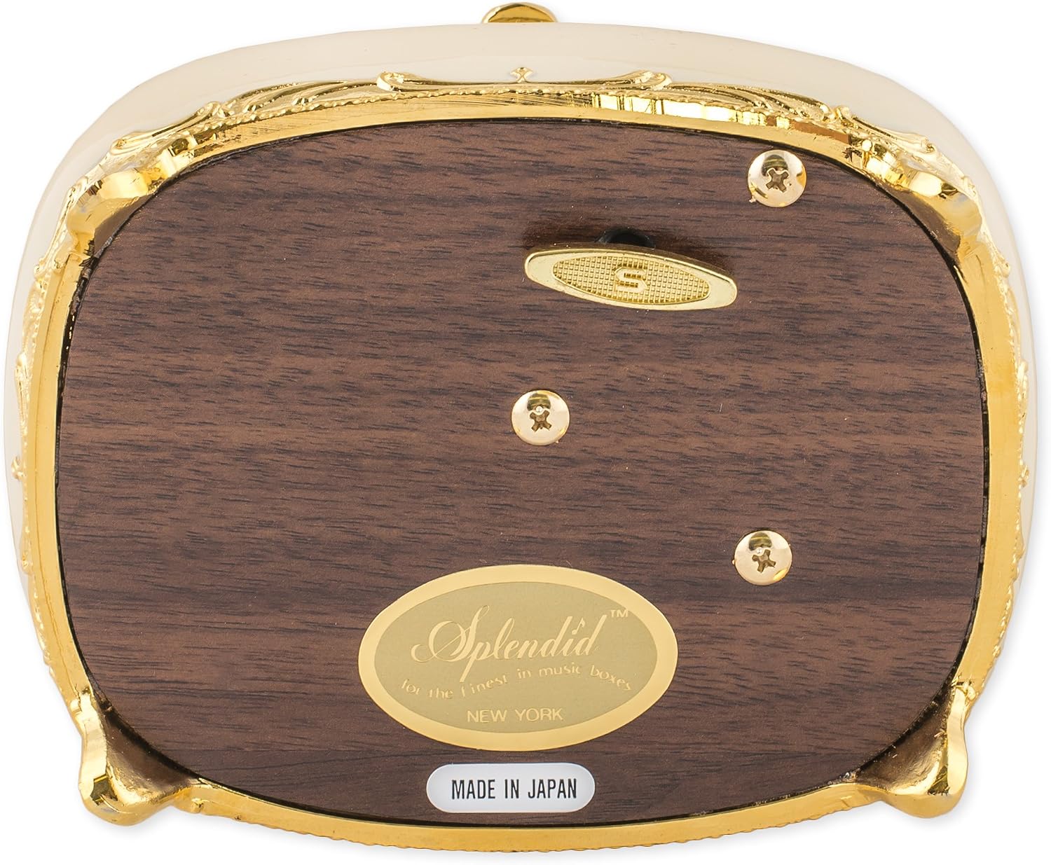 Splendid White Animated Butterfly Music Box Jewelry Box adorned with Austrian Crystals with Lined Jewelry Compartment playing Vivaldi Spring