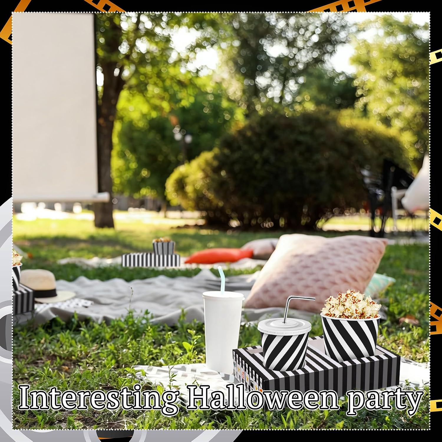 Dunzoom 20 Pcs Carnival Party Snack Trays Striped Circus Party Paper Snack Trays Popcorn Candy Holder for 20's Theme Popcorn Vendor Costume Carnival Circus Food Truck Supplies image 3