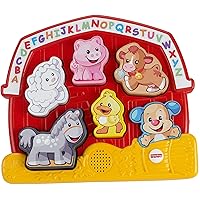 Fisher-Price Toddler Shape Sorting Toy Laugh & Learn Farm Animal Puzzle/Music Sounds