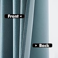 Vista 7 de MIULEE Cortinas con textura de lino de 84 pulgadas de largo, paneles de cortina opacas para dormitorio/sala de estar, cortinas con aislamiento
