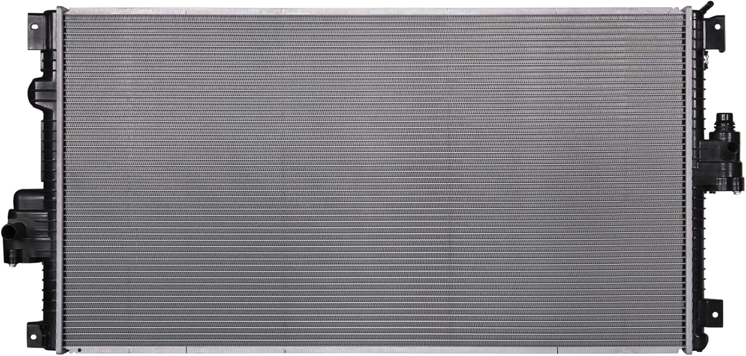 Lynol Cooling System Complete Aluminum Auxiliary Radiator Compatible With 2011-2016 Ford F250 F350 F450 F550 Super Duty Auxiliary V8 6.7L Crossflow Direct Replacement
