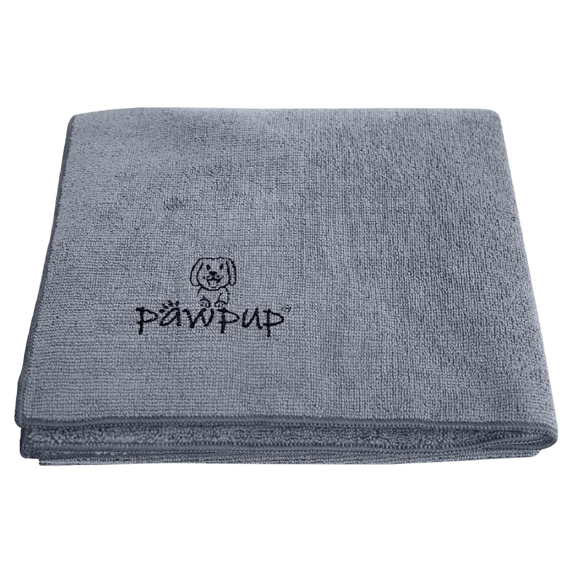 Lucky Paws® hondenhanddoek – Extra Large 140x70cm microvezel handdoek hond – absorberende handdoek hond - luxe zacht & sneldrogend hondenhanddoeken (1 stuk, Grijs/groen