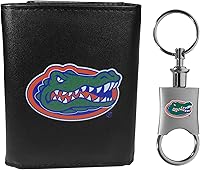 Vista 9 de Siskiyou Sports Leather Tri-fold Wallet & Valet Key Chain